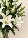 Lirios con Florero — Arreglo Grande de Lirios